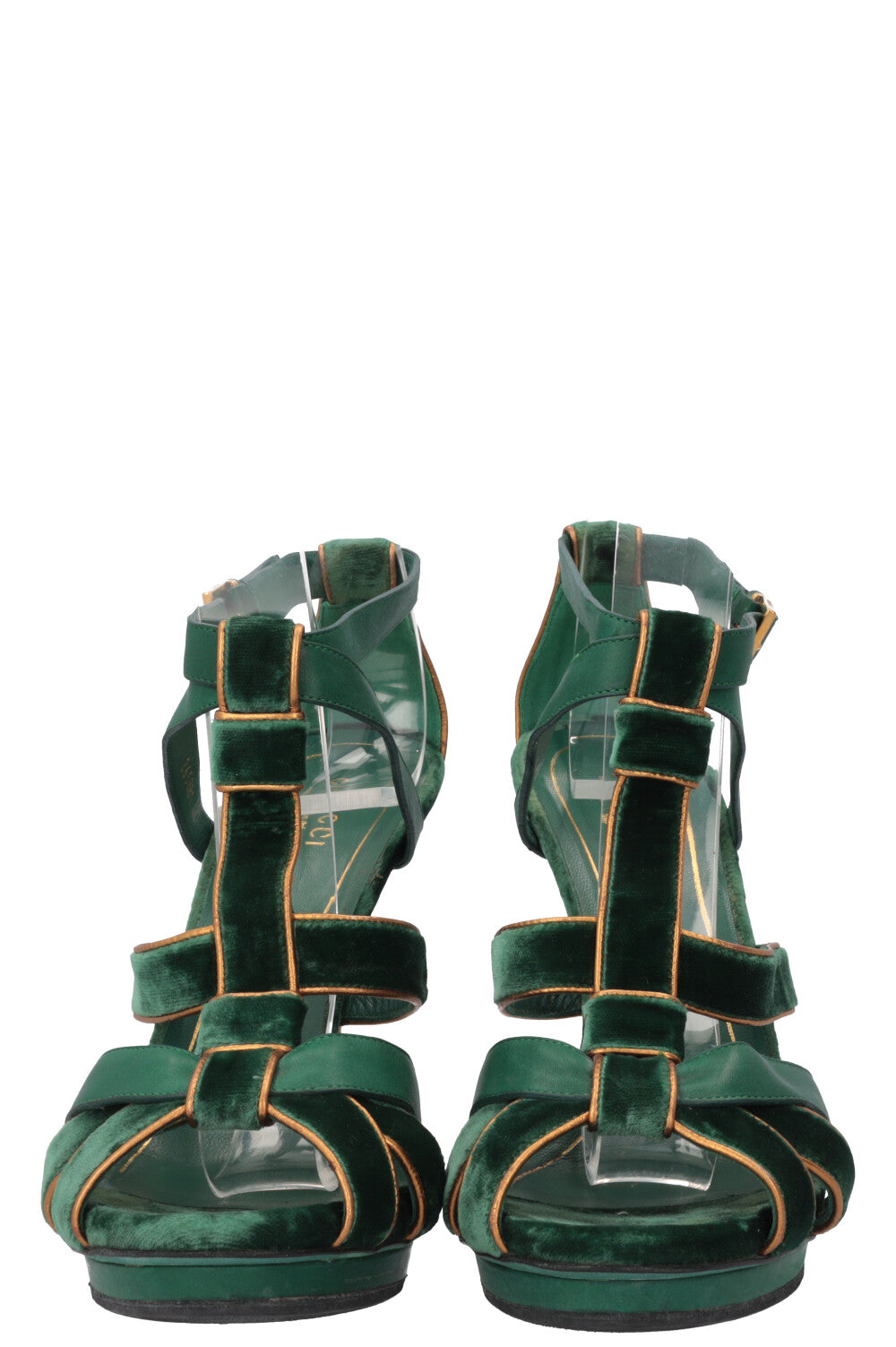 GUCCI Heels Velour Green