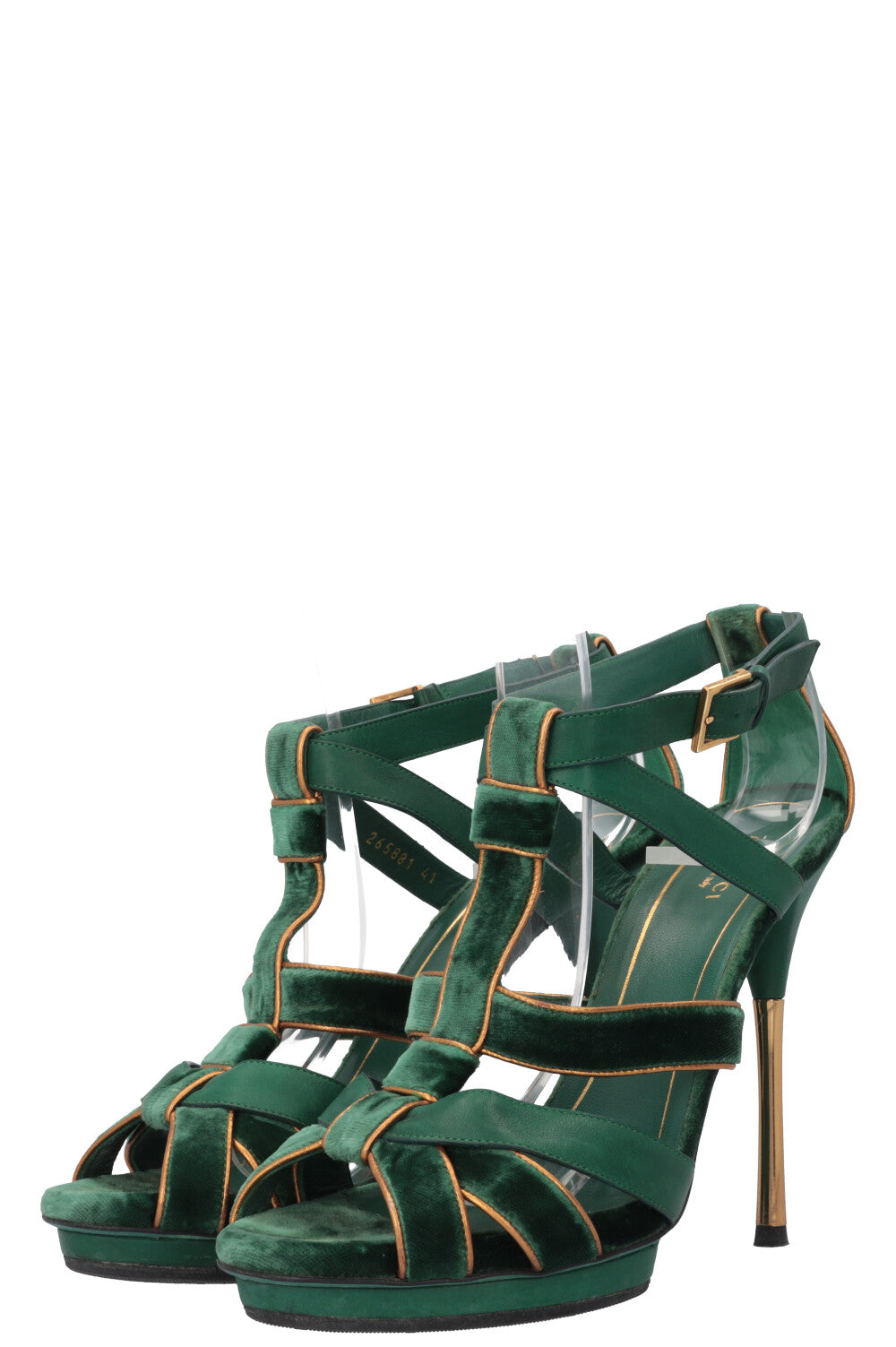 GUCCI Heels Velour Green