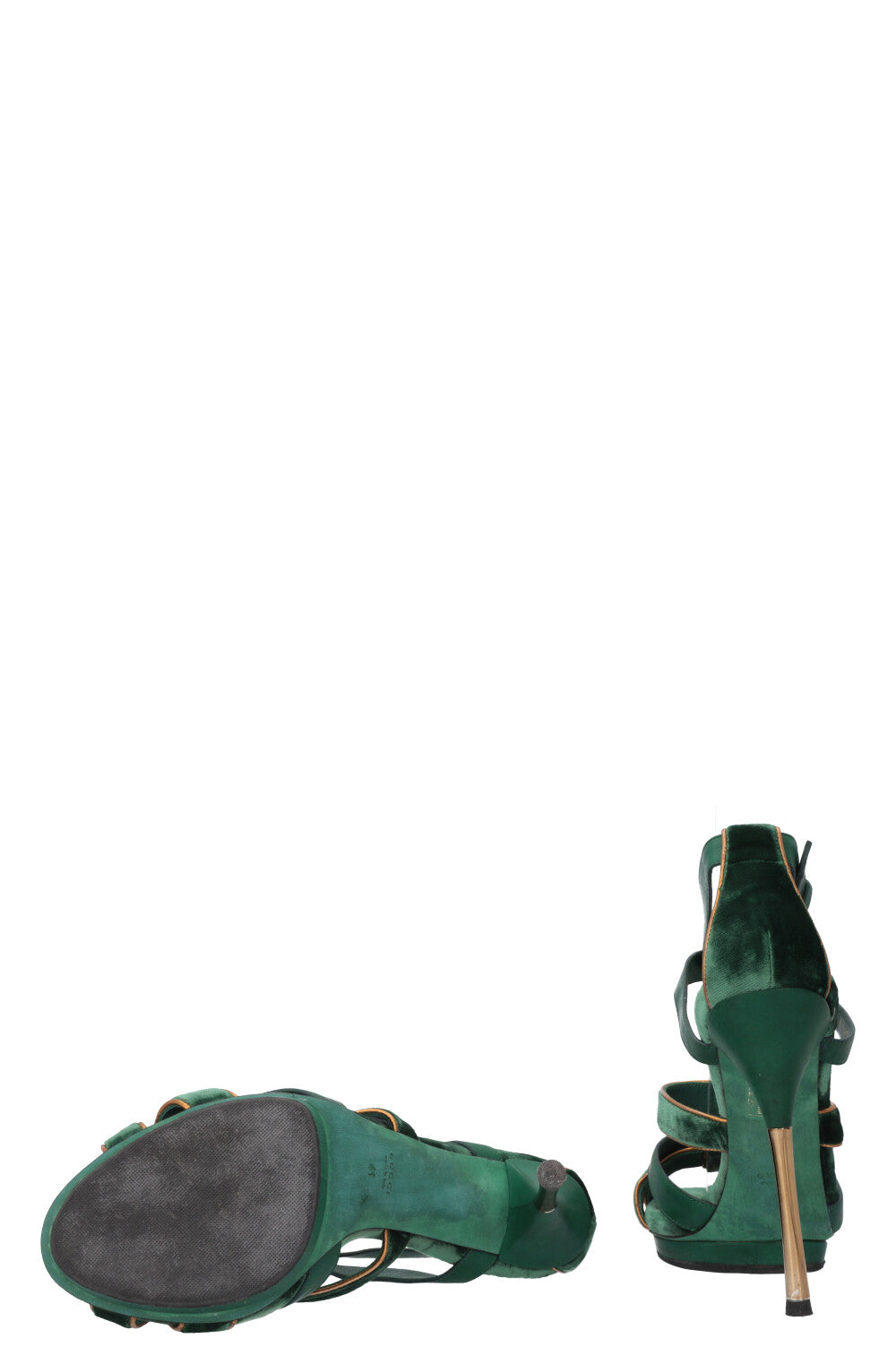 GUCCI Heels Velour Green