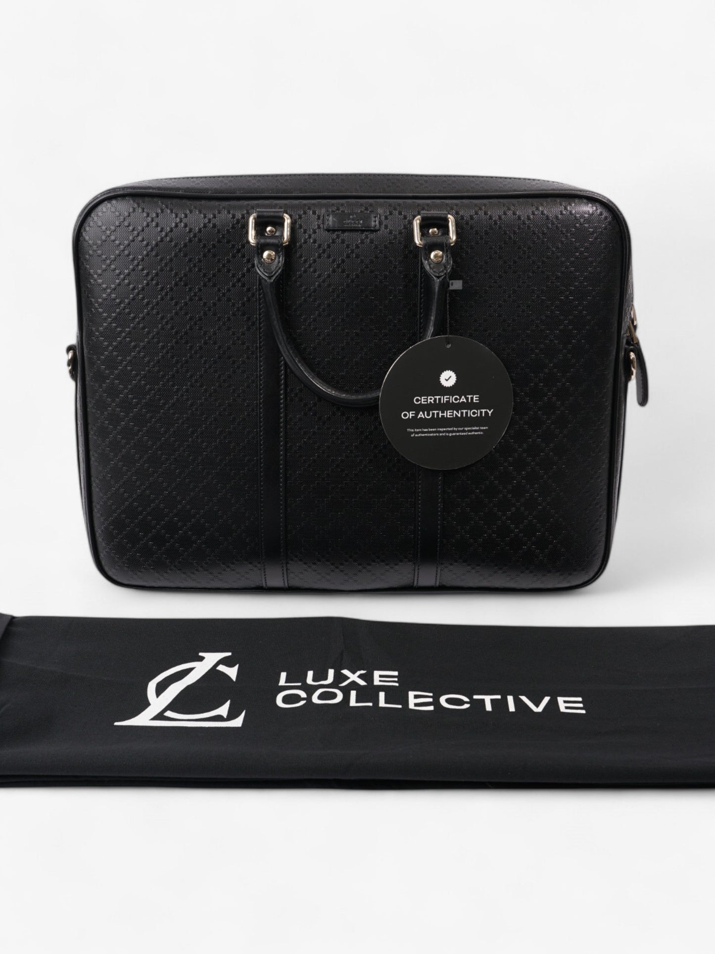 Gucci GG Briefcase Black Canvas