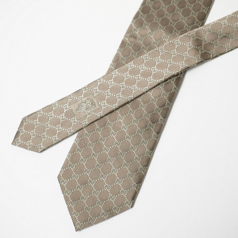 GUCCI tie silk Brown