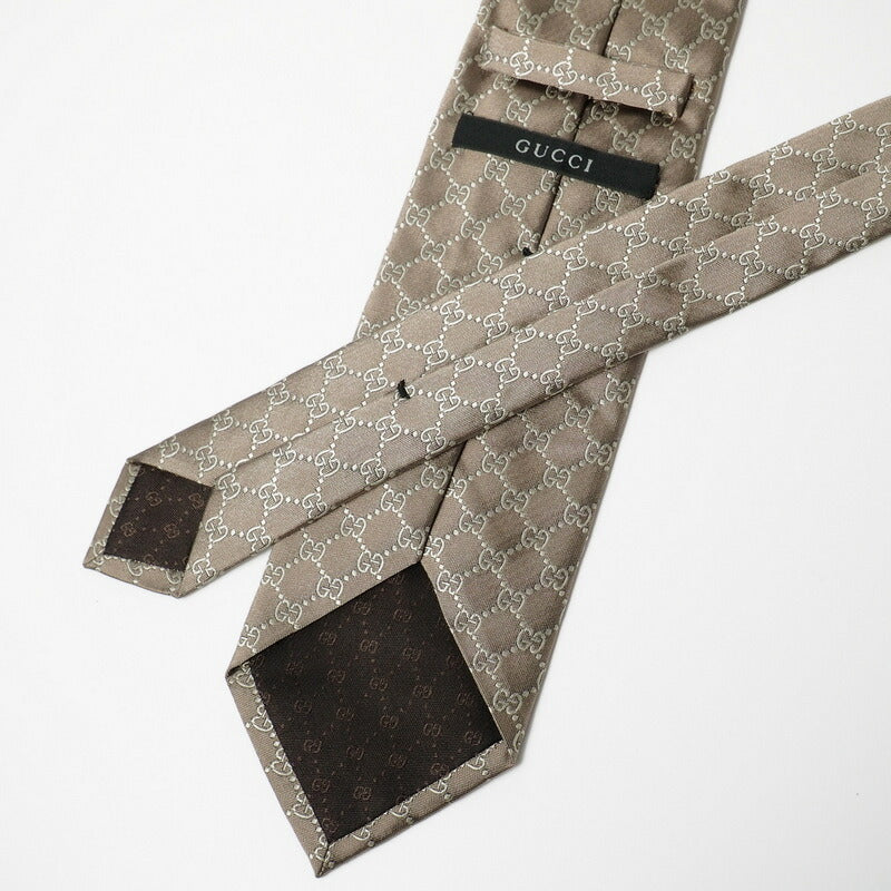 GUCCI tie silk Brown