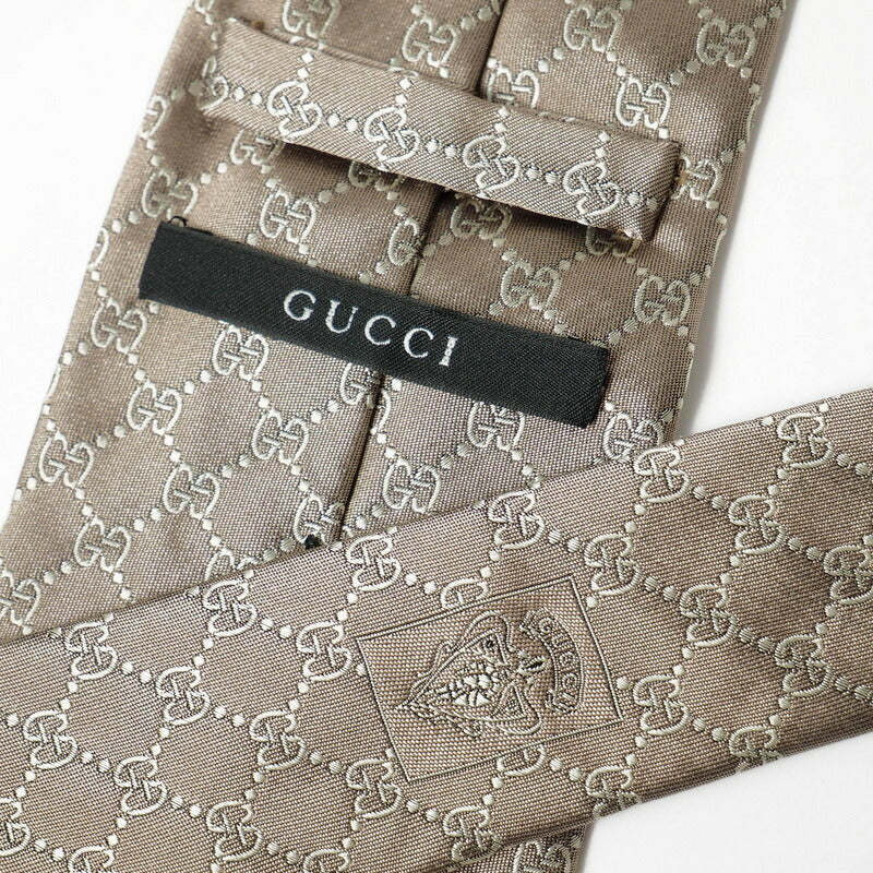 GUCCI tie silk Brown