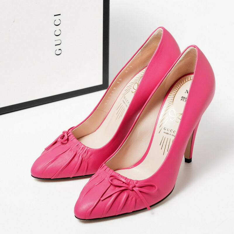 GUCCI pumps 551759 Genuine Leather pink 36