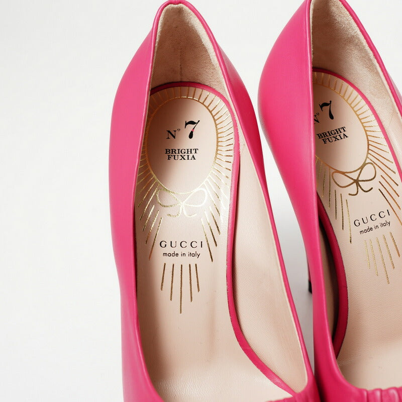 GUCCI pumps 551759 Genuine Leather pink 36
