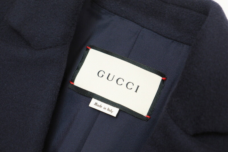 GUCCI coat 455739 wool Navy 36