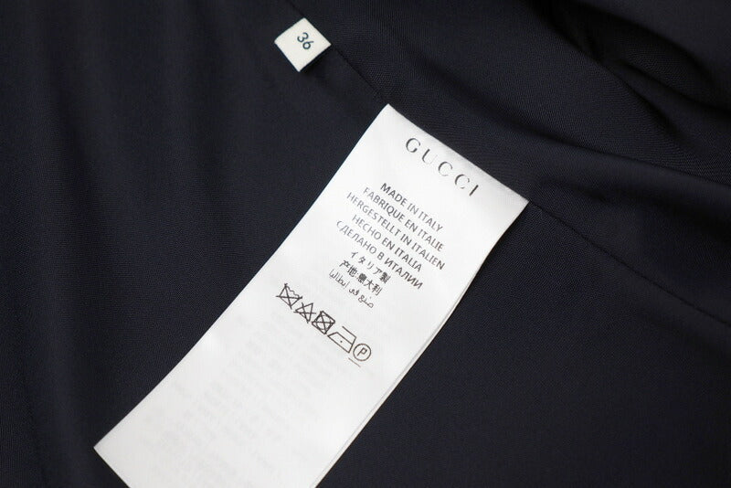 GUCCI coat 455739 wool Navy 36