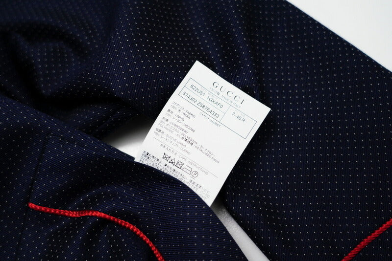 GUCCI setup 622U511GXAF0/622U5175DBY2 wool Navy / Red 7-48R