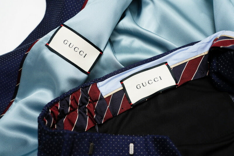 GUCCI setup 622U511GXAF0/622U5175DBY2 wool Navy / Red 7-48R