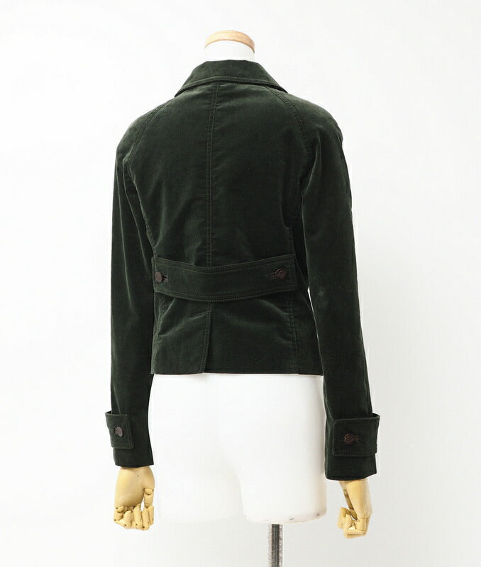 GUCCI Jacket 162034 95% cotton, 5% polyurethane / Lining: 90% cupra, 10% polyurethane green 36