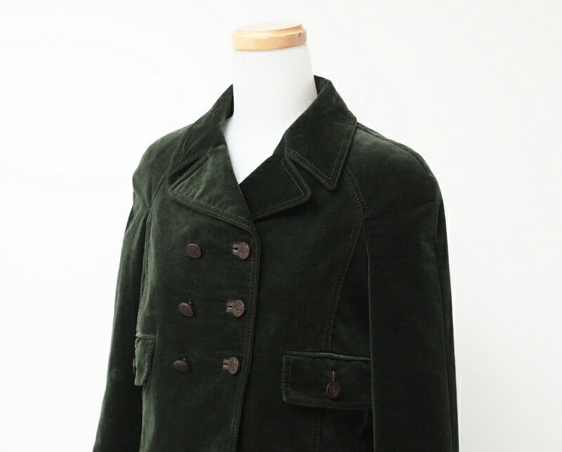 GUCCI Jacket 162034 95% cotton, 5% polyurethane / Lining: 90% cupra, 10% polyurethane green 36