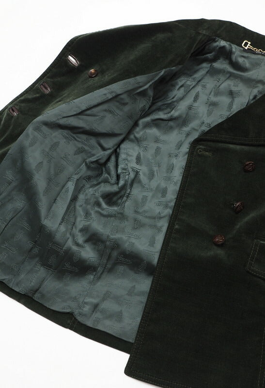 GUCCI Jacket 162034 95% cotton, 5% polyurethane / Lining: 90% cupra, 10% polyurethane green 36