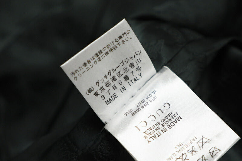 GUCCI Jacket 162034 95% cotton, 5% polyurethane / Lining: 90% cupra, 10% polyurethane green 36