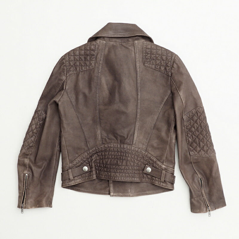 GUCCI Jacket Leather/Adhesive interlining: 100% polyester/Lining: 100% cupra Brown 5