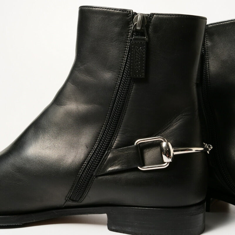 GUCCI boots 181848 Genuine Leather Black / Silver 38.5EJ