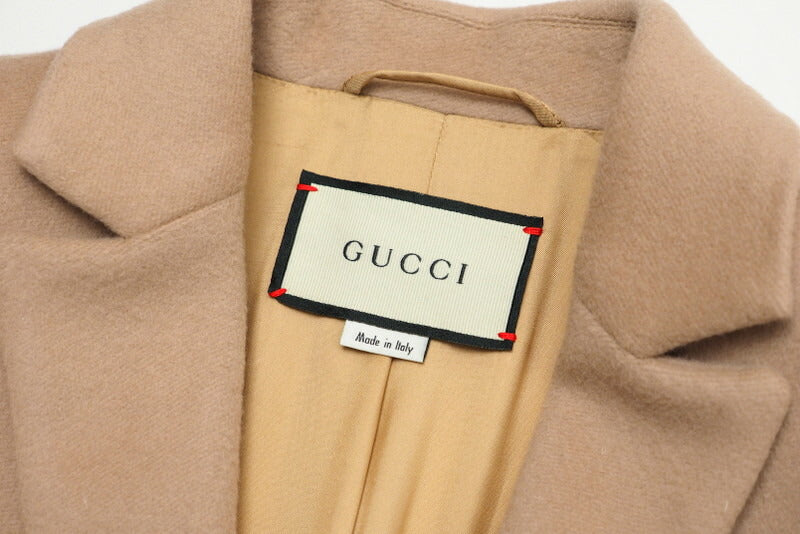 GUCCI coat 455739 ZGW07 wool light beige 38
