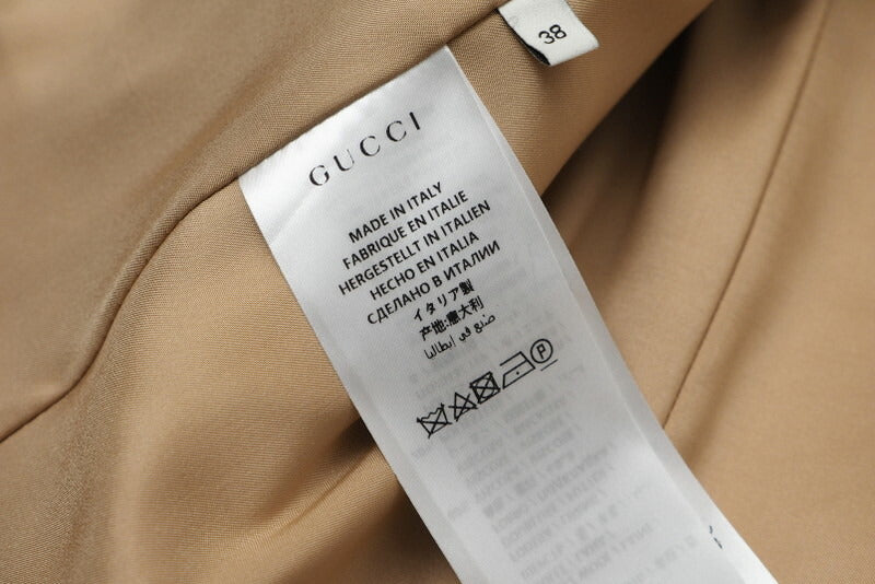 GUCCI coat 455739 ZGW07 wool light beige 38