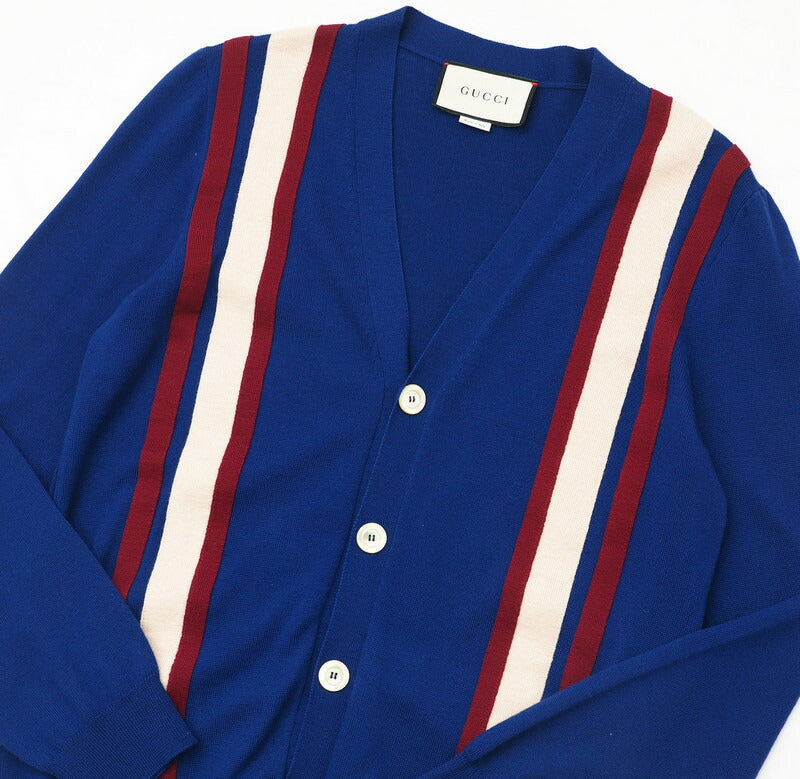 GUCCI knit 597800 knit Blue/Red/Ivory XS