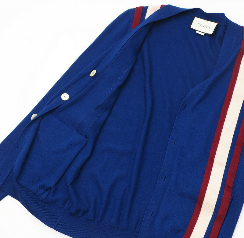 GUCCI knit 597800 knit Blue/Red/Ivory XS