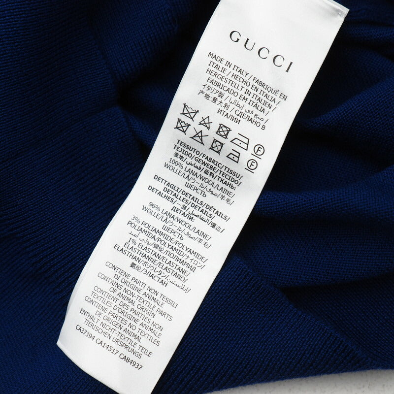 GUCCI knit 597800 knit Blue/Red/Ivory XS
