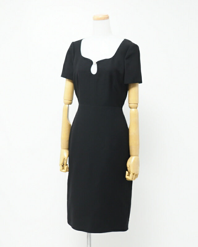 GUCCI one piece 631484 ZAD88 Outer: 54% silk, 46% wool / Lining: 73% acetate, 27% silk black 36