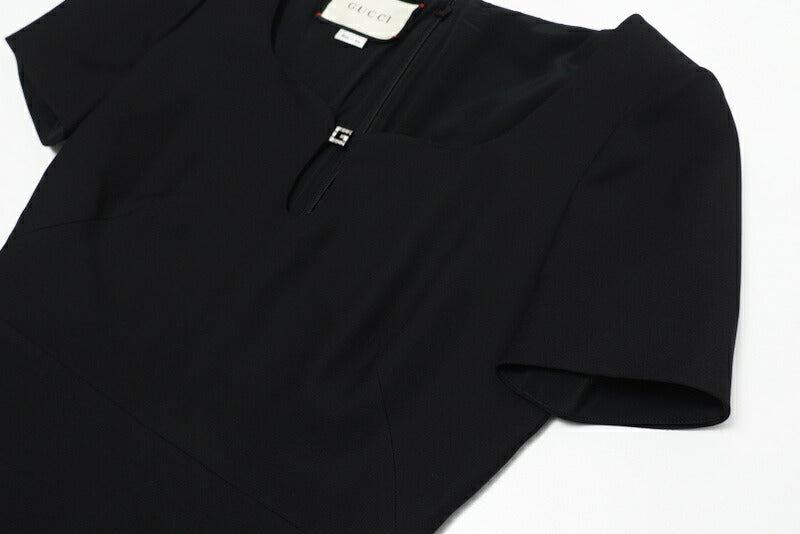 GUCCI one piece 631484 ZAD88 Outer: 54% silk, 46% wool / Lining: 73% acetate, 27% silk black 36