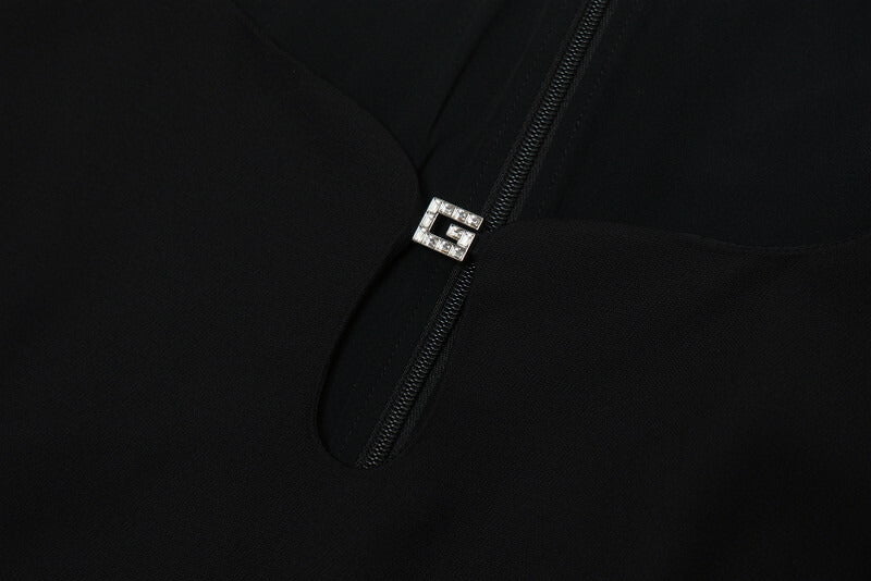 GUCCI one piece 631484 ZAD88 Outer: 54% silk, 46% wool / Lining: 73% acetate, 27% silk black 36
