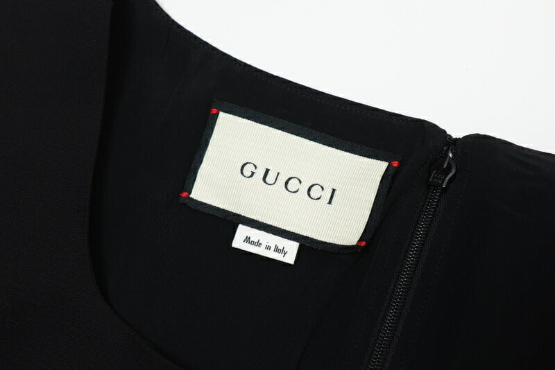 GUCCI one piece 631484 ZAD88 Outer: 54% silk, 46% wool / Lining: 73% acetate, 27% silk black 36