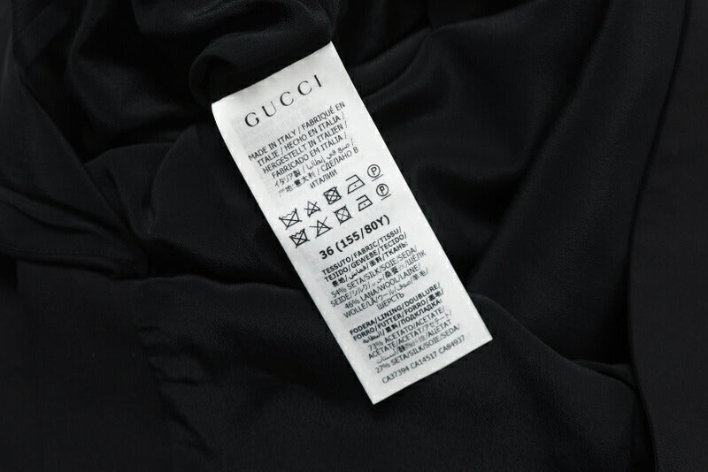 GUCCI one piece 631484 ZAD88 Outer: 54% silk, 46% wool / Lining: 73% acetate, 27% silk black 36