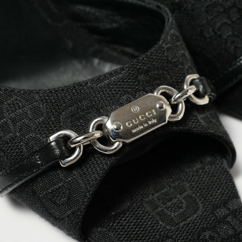 GUCCI pumps 317030 canvas black 36 1/2