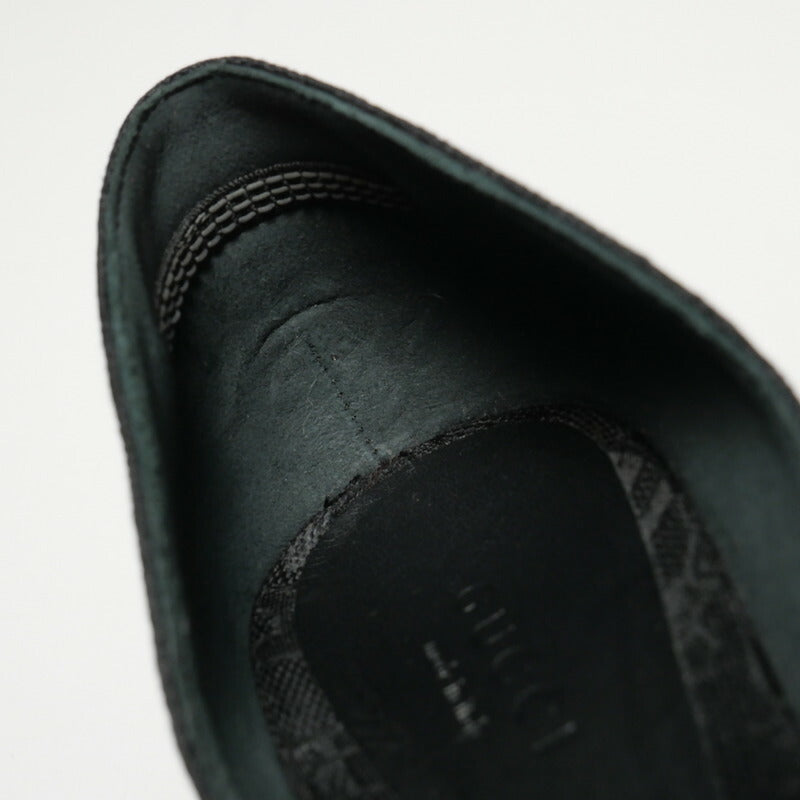 GUCCI pumps 317030 canvas black 36 1/2