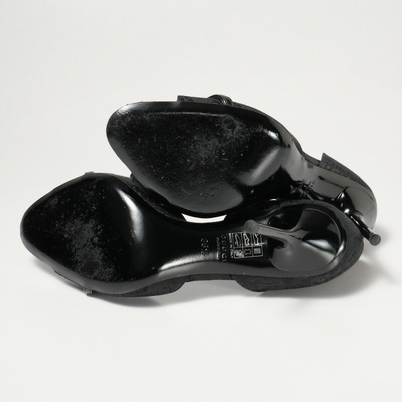 GUCCI pumps 317030 canvas black 36 1/2