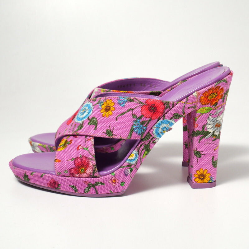 GUCCI Sandals 154911 canvas pink 36