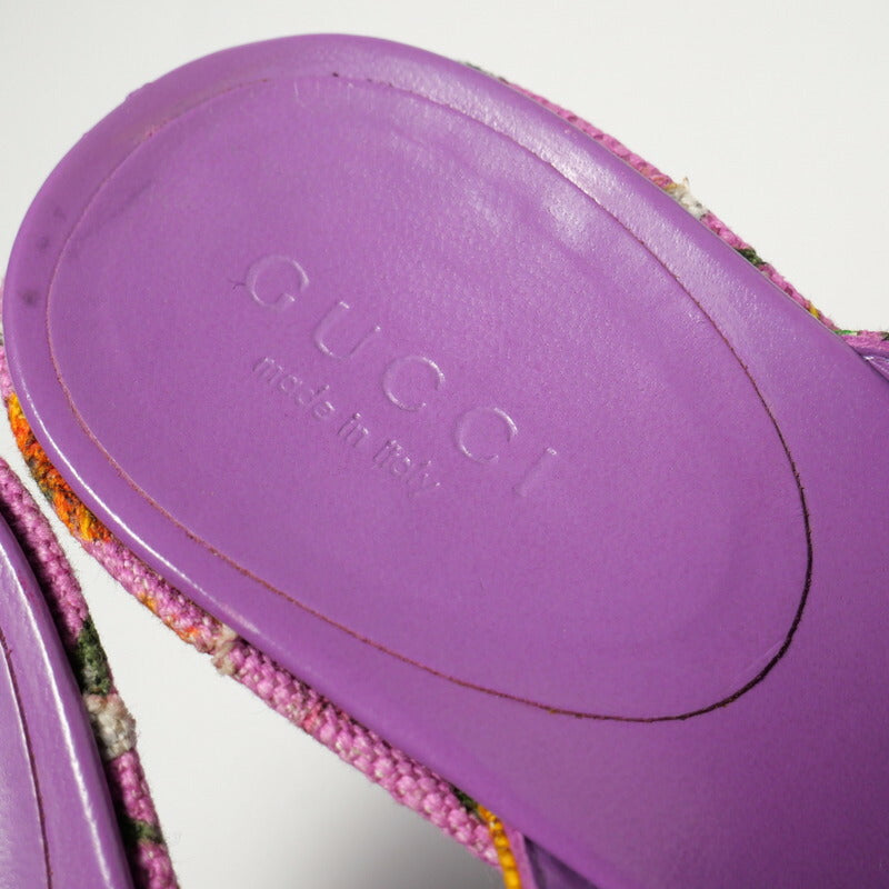 GUCCI Sandals 154911 canvas pink 36