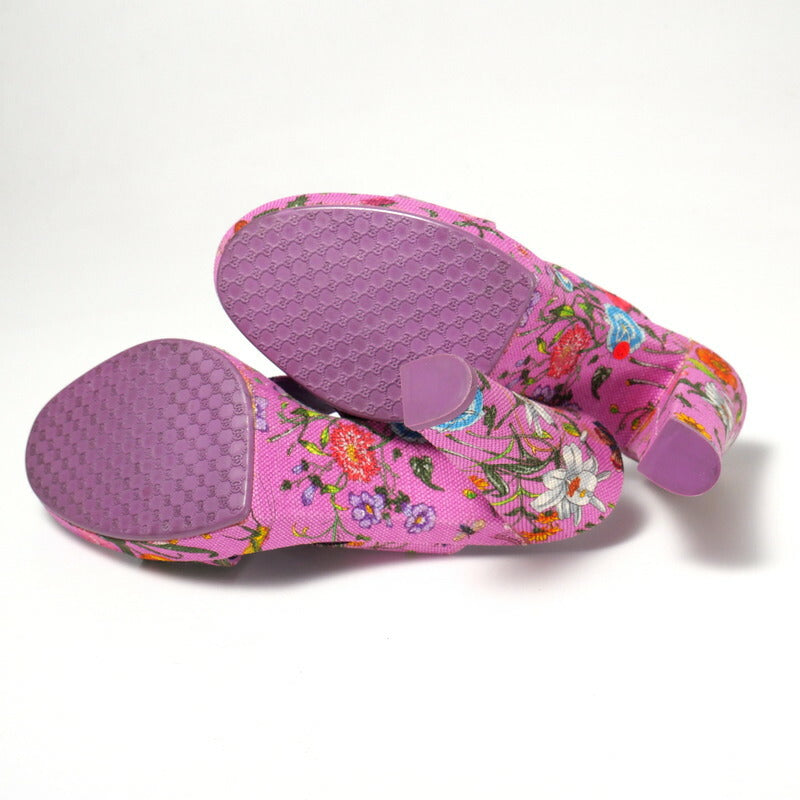 GUCCI Sandals 154911 canvas pink 36