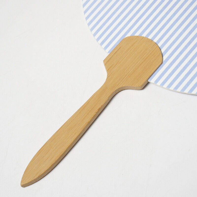 GUCCI Other miscellaneous goods Bamboo, Paper Light blue Stripe Pattern logo: Yellow Uchiwa fan