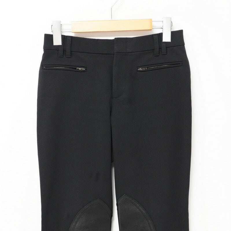 GUCCI Pants 386901 Stretch/Leather black 38