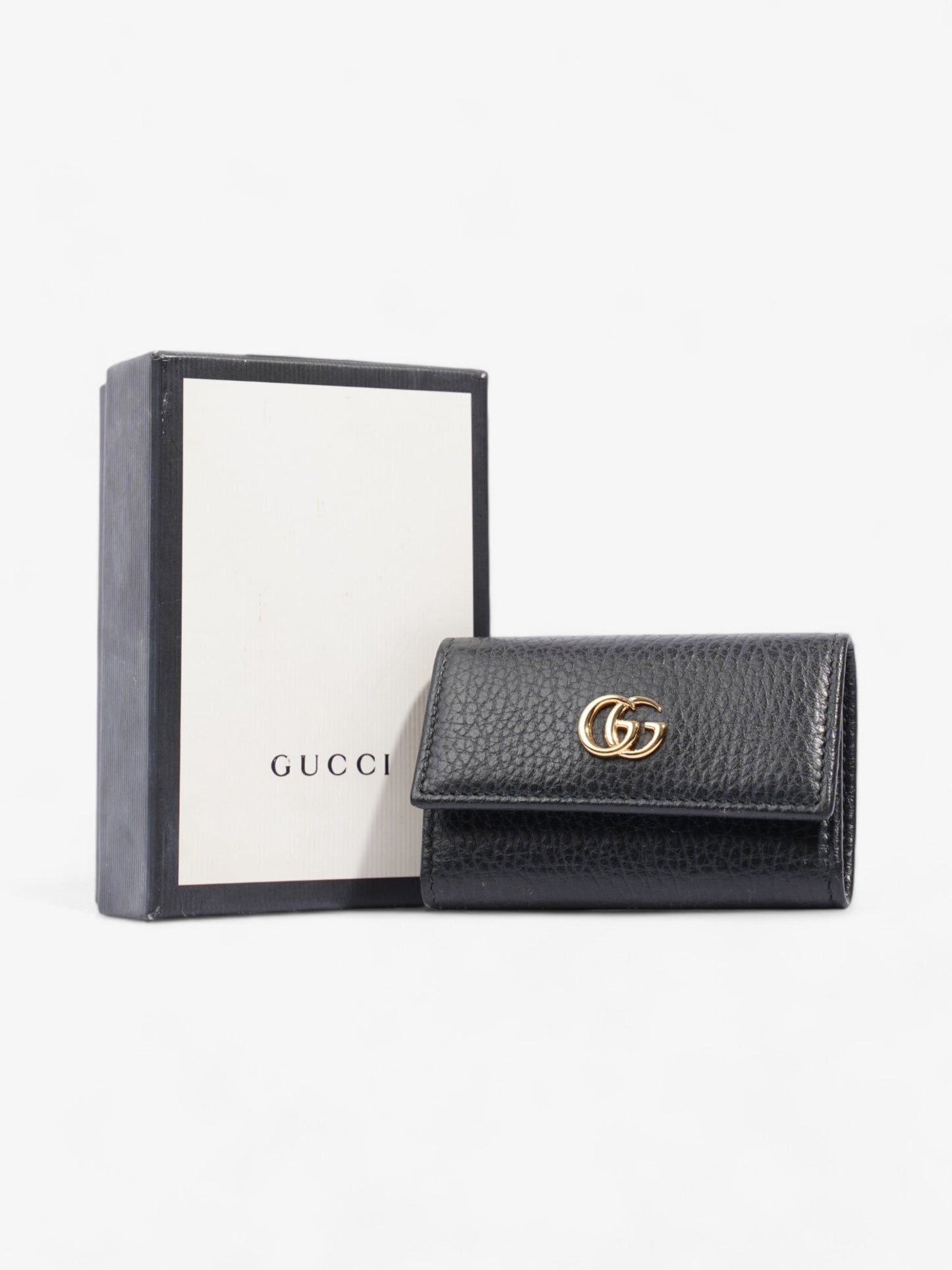 Gucci GG Marmont Key Case Black / Gold Leather