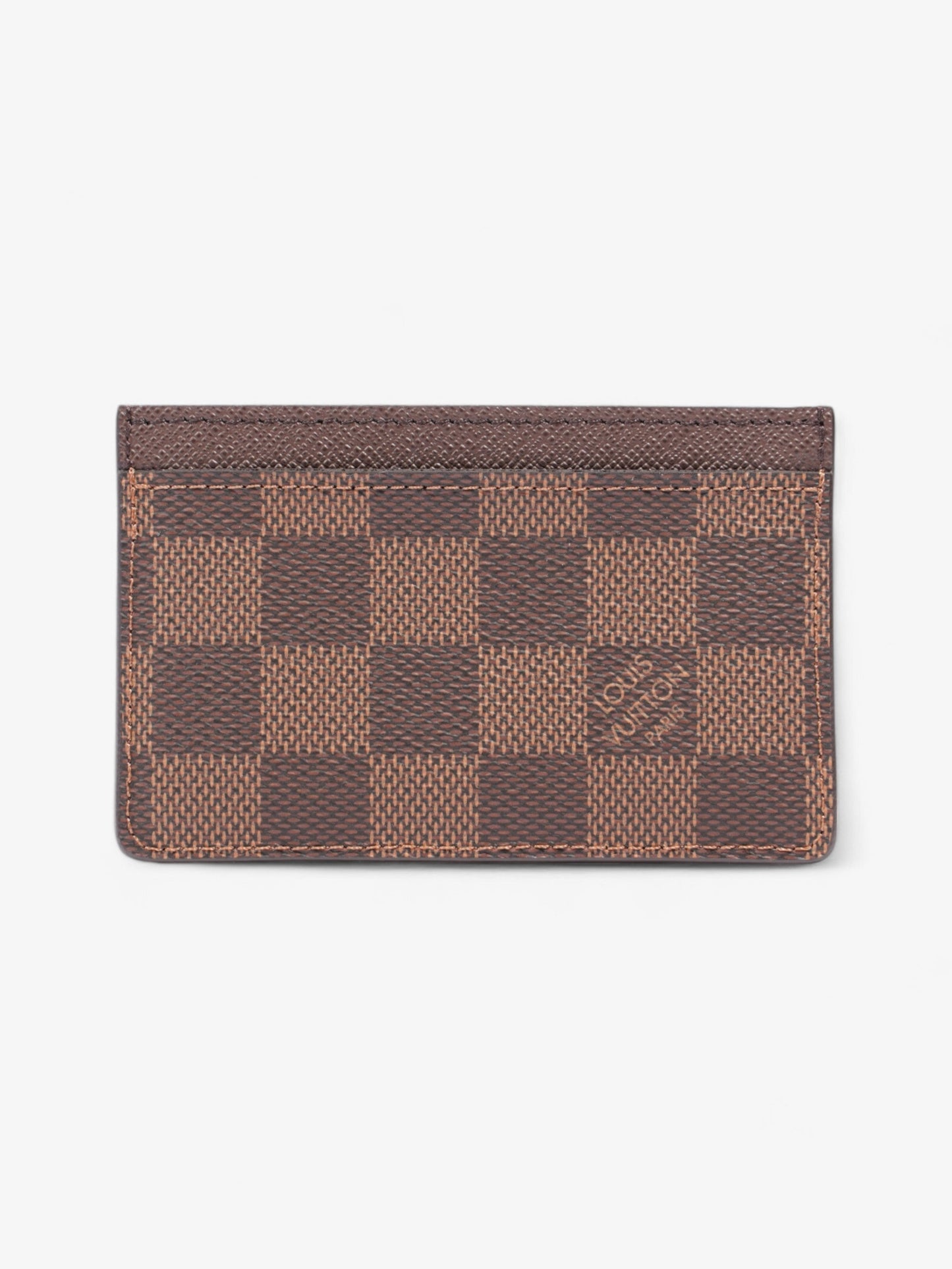 Louis Vuitton Card Holder Damier Ebene Coated Canvas