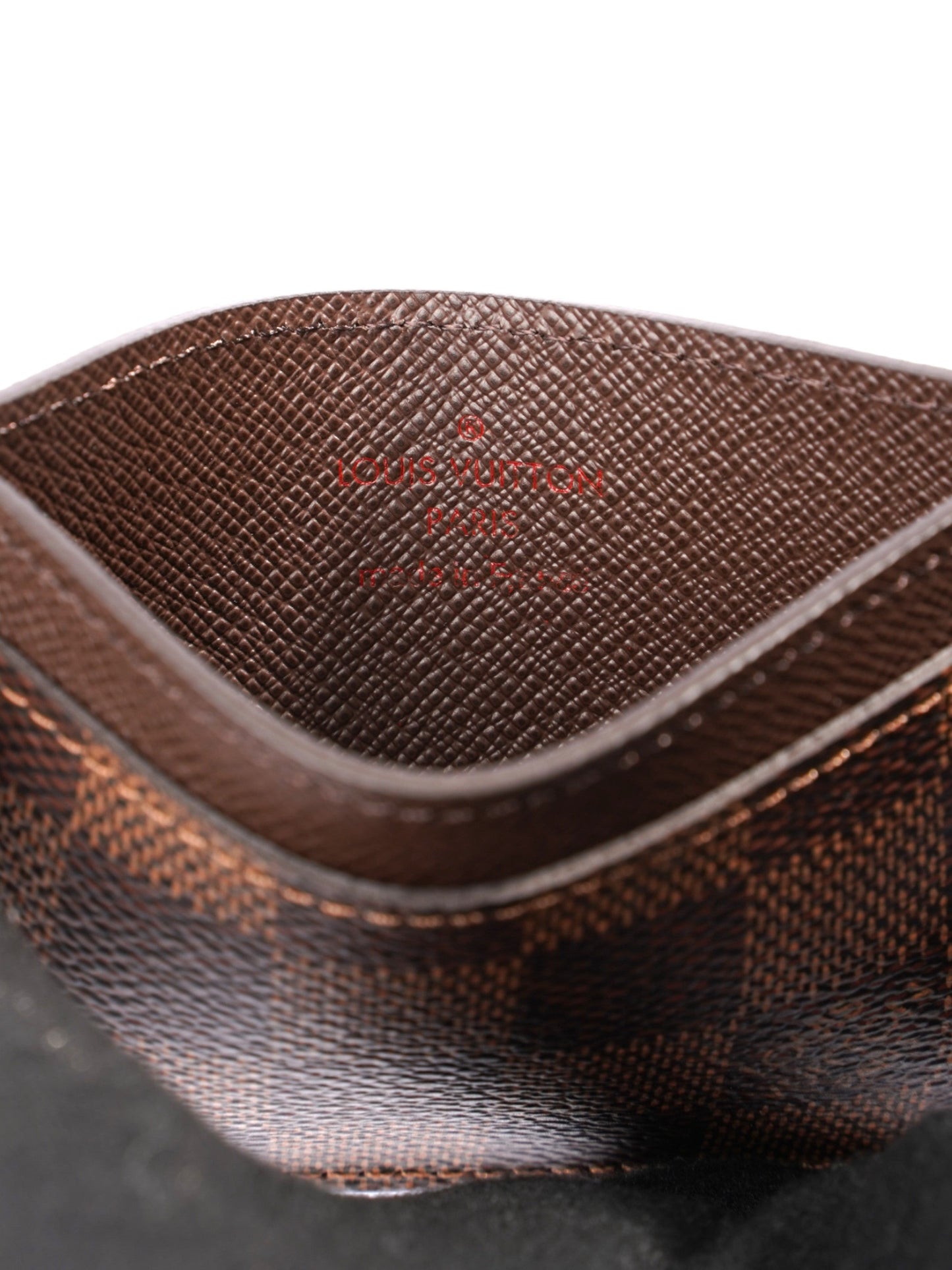 Louis Vuitton Card Holder Damier Ebene Coated Canvas