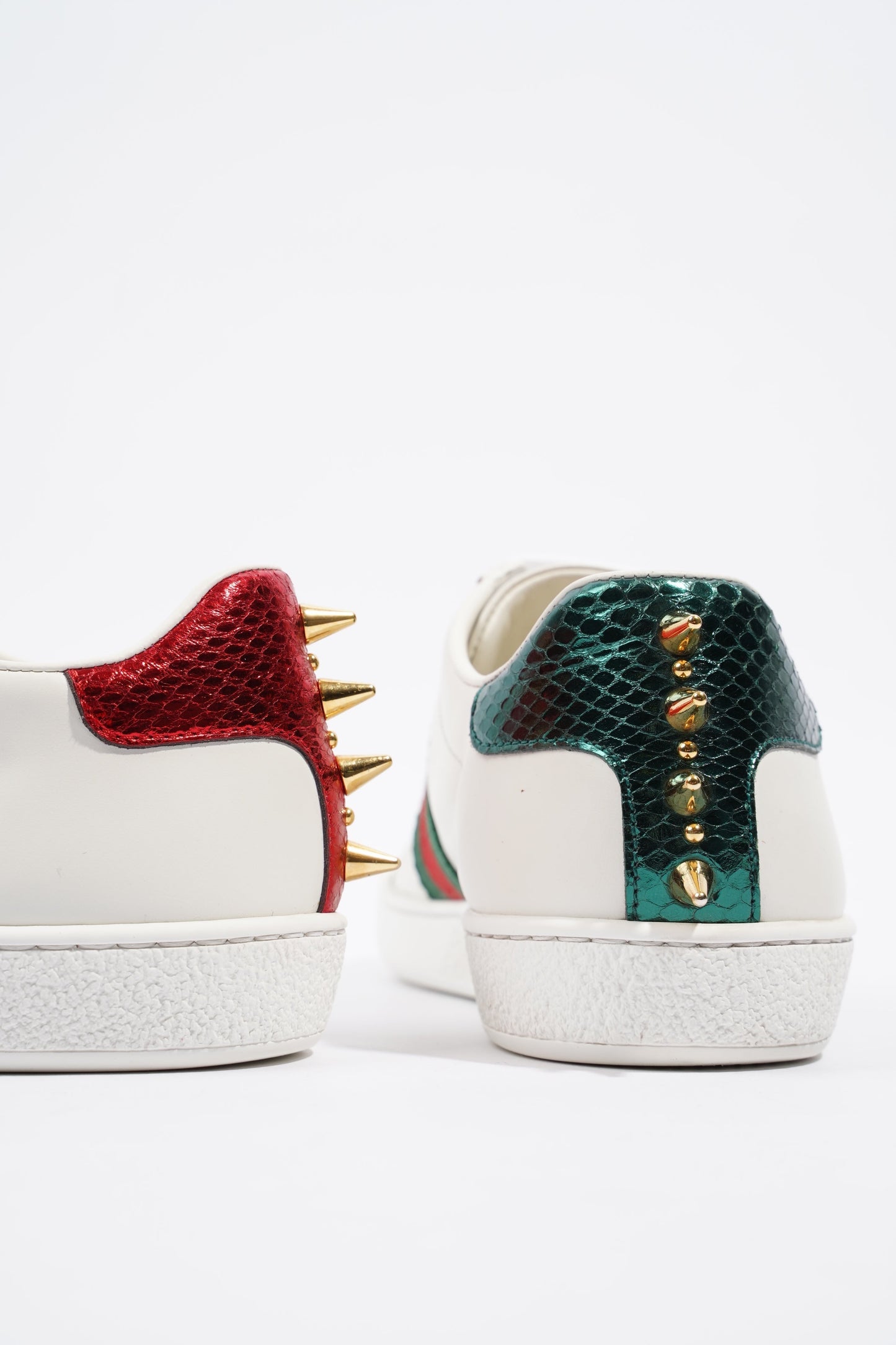 Gucci Ace Studded White / Red / Green Leather EU 37 UK 4