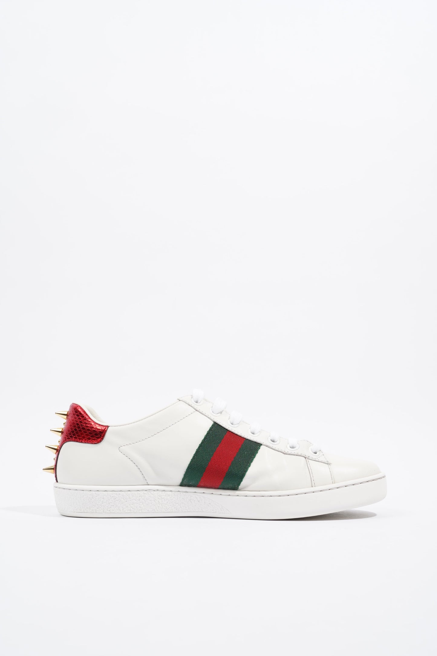 Gucci Ace Studded White / Red / Green Leather EU 37 UK 4