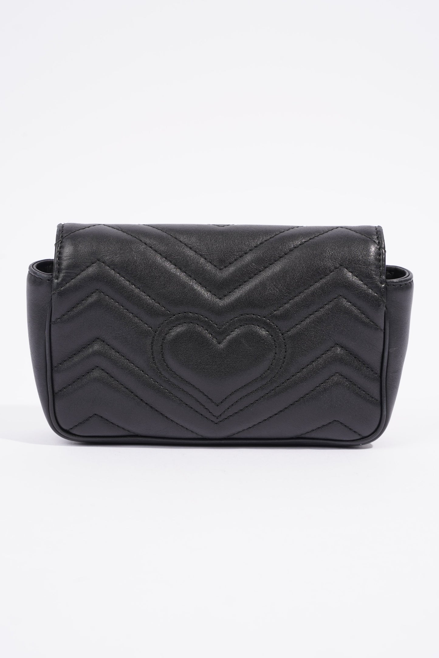 Gucci Marmont Flap Black Matelasse Leather Super Mini