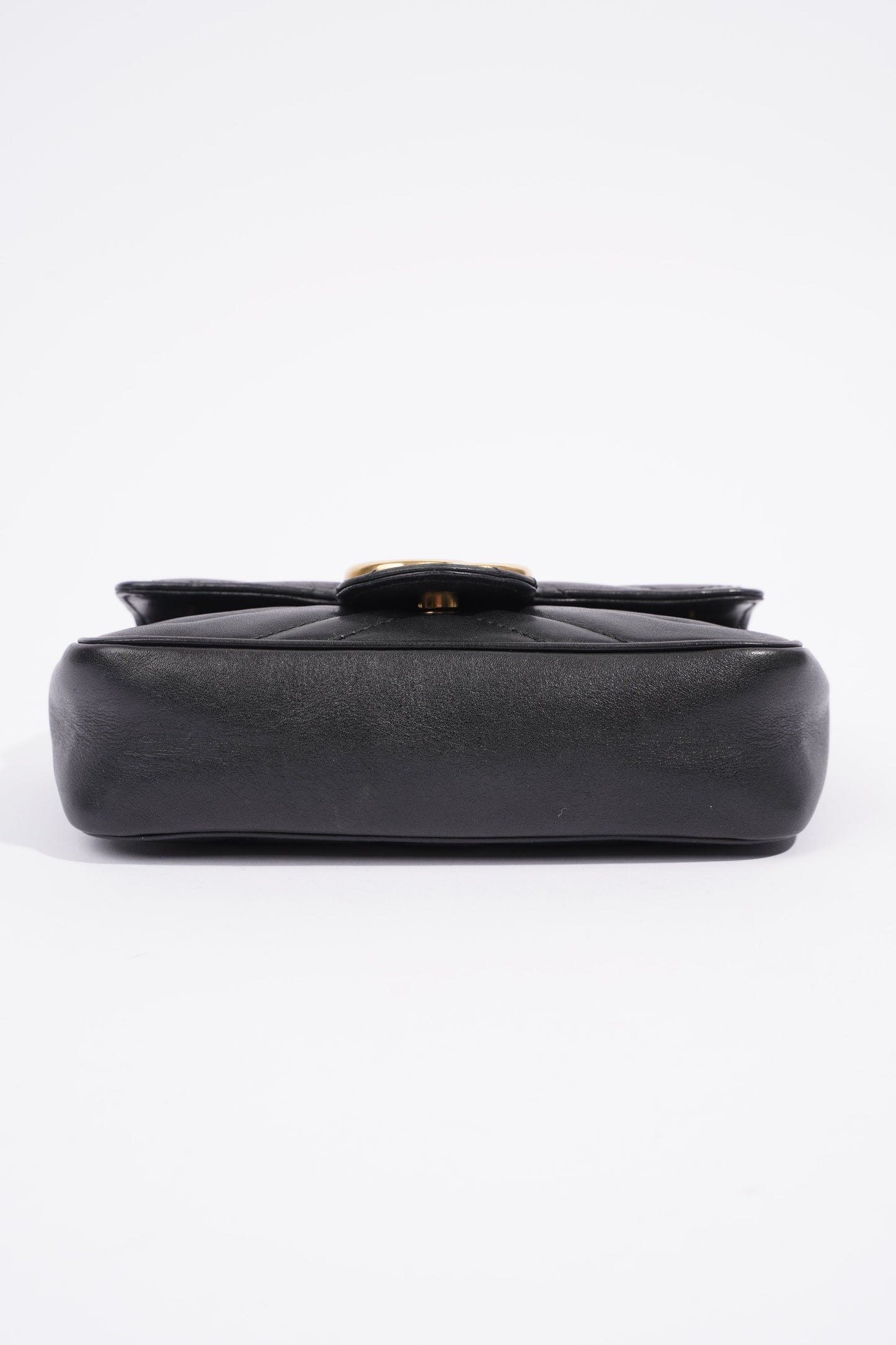Gucci Marmont Flap Black Matelasse Leather Super Mini