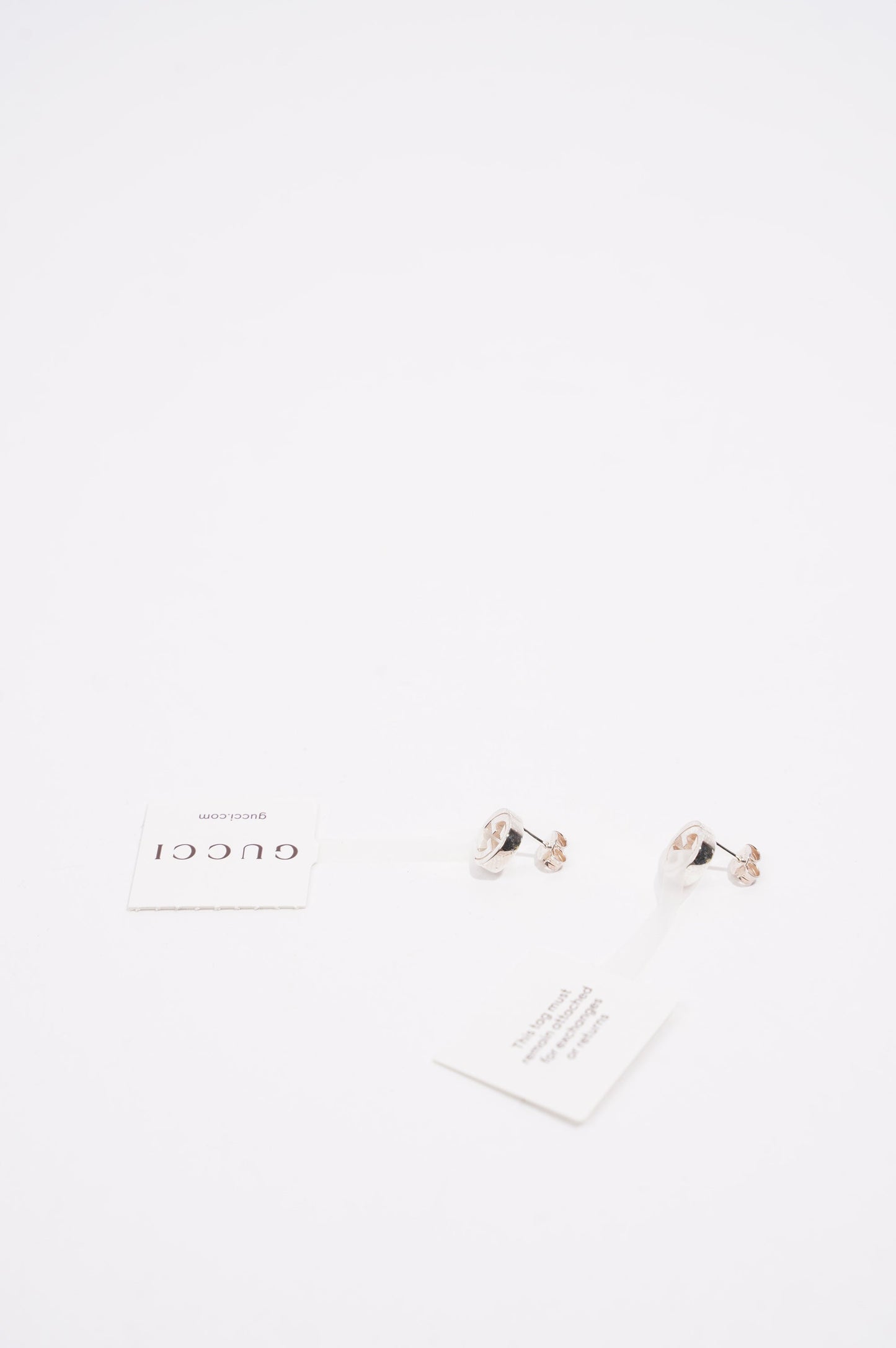 Gucci Interlocking GG Earrings Silver Base Metal