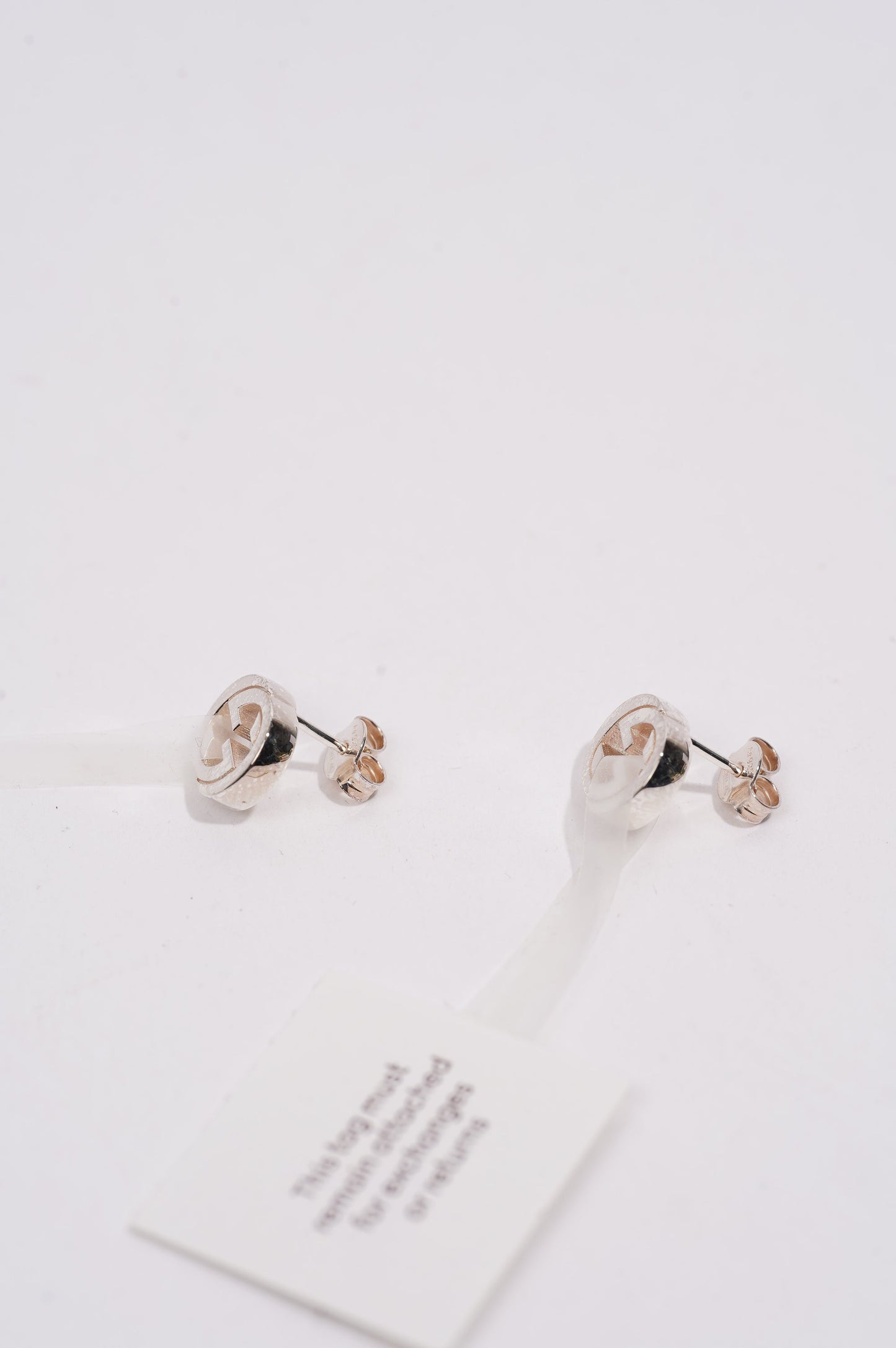 Gucci Interlocking GG Earrings Silver Base Metal
