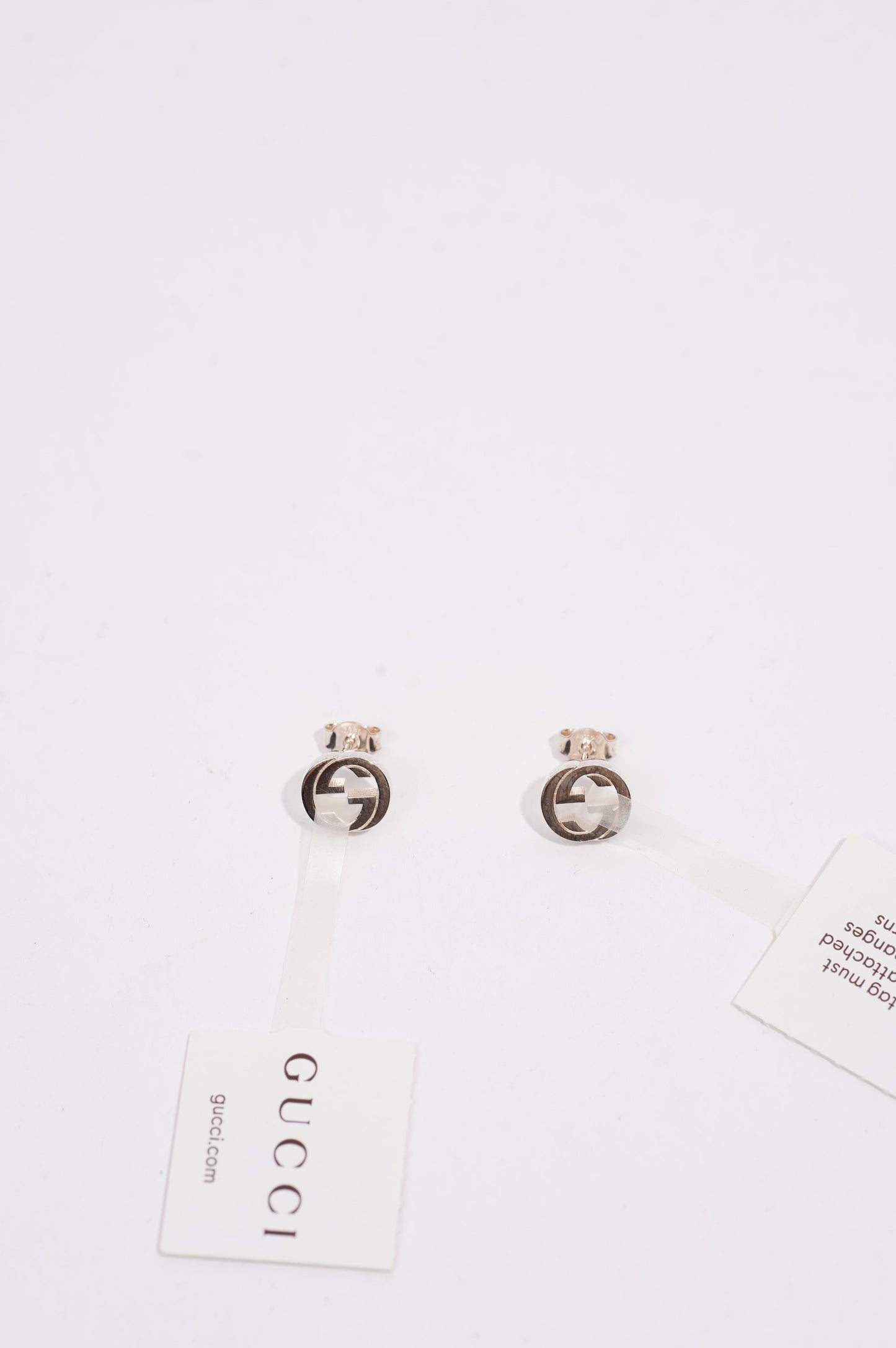 Gucci Interlocking GG Earrings Silver Base Metal
