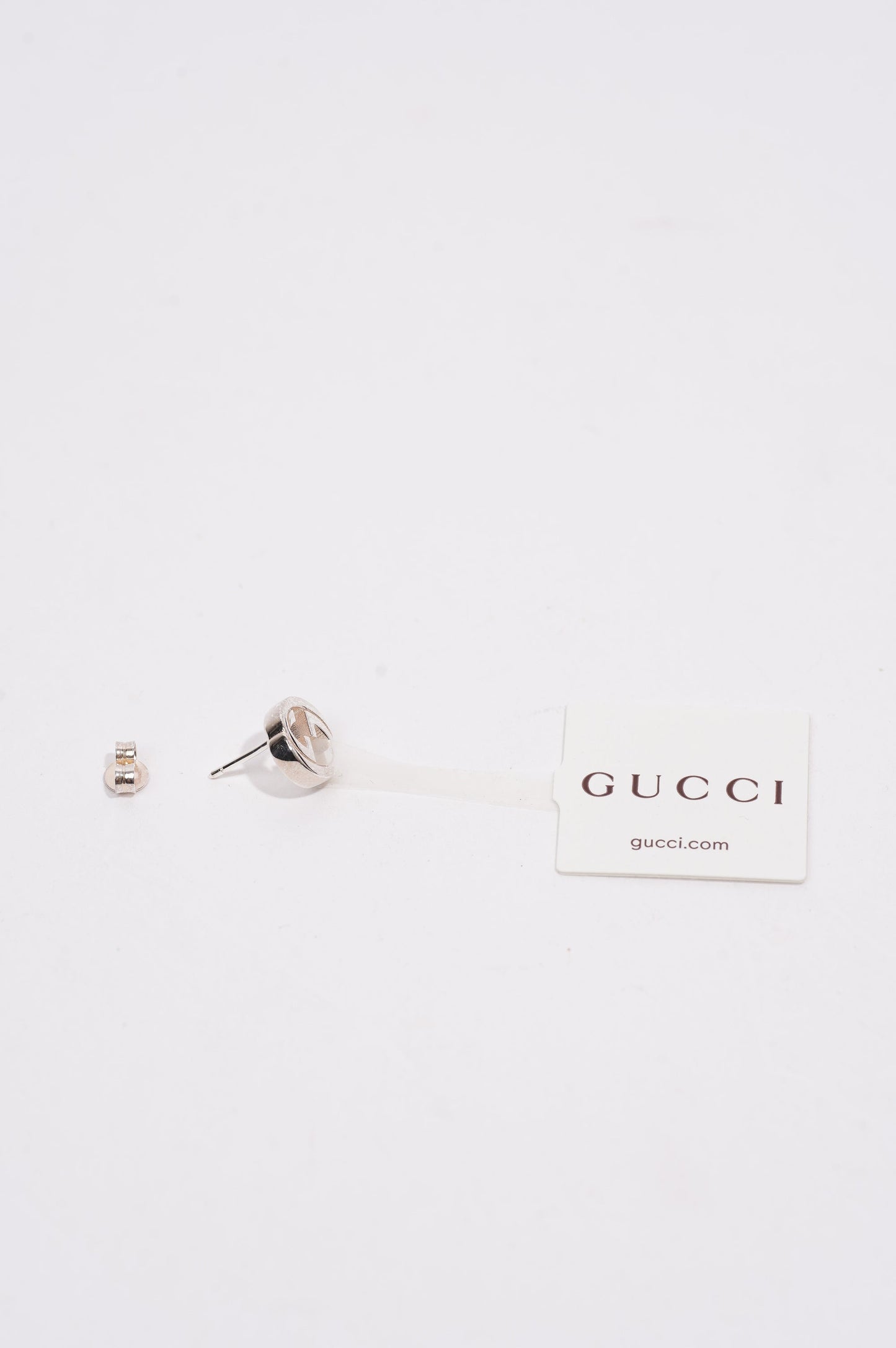 Gucci Interlocking GG Earrings Silver Base Metal