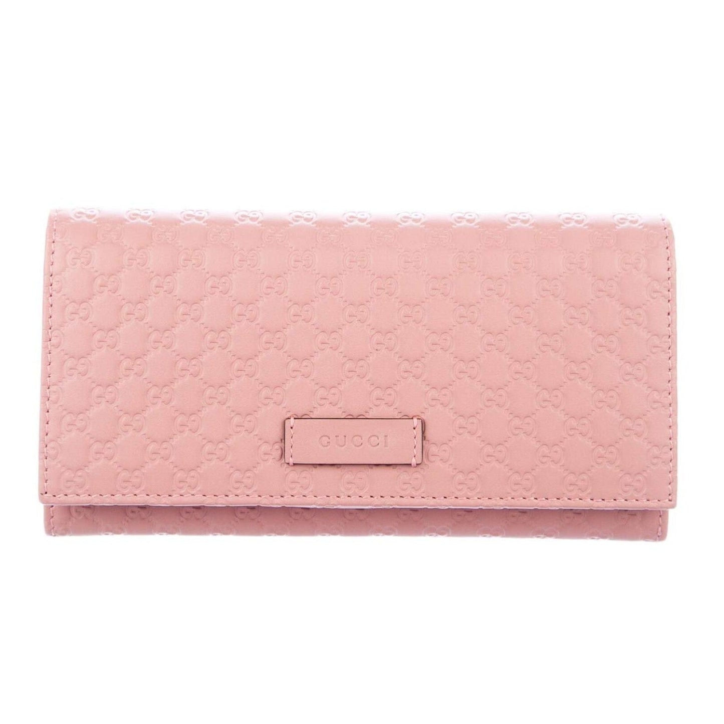 Gucci Microguccissima Continental Wallet in Soft Pink