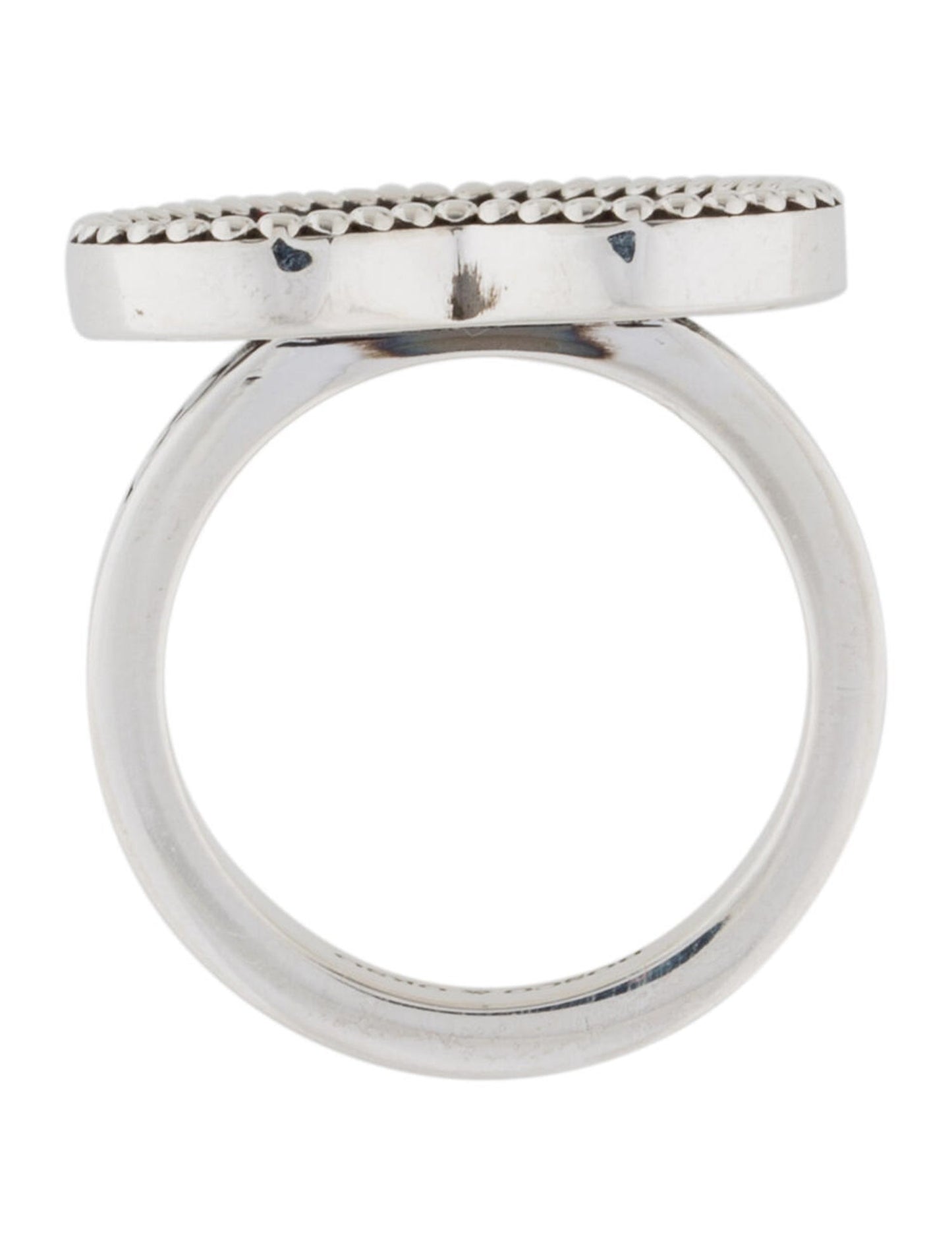 Gucci Enamel Heart Ring in Silver